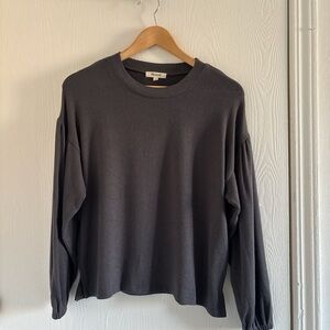 Madewell Relaxed Fit Top Charcoal Gray Size XS
